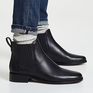 GUC Madewell Black Leather Ainsley Chelsea Boots